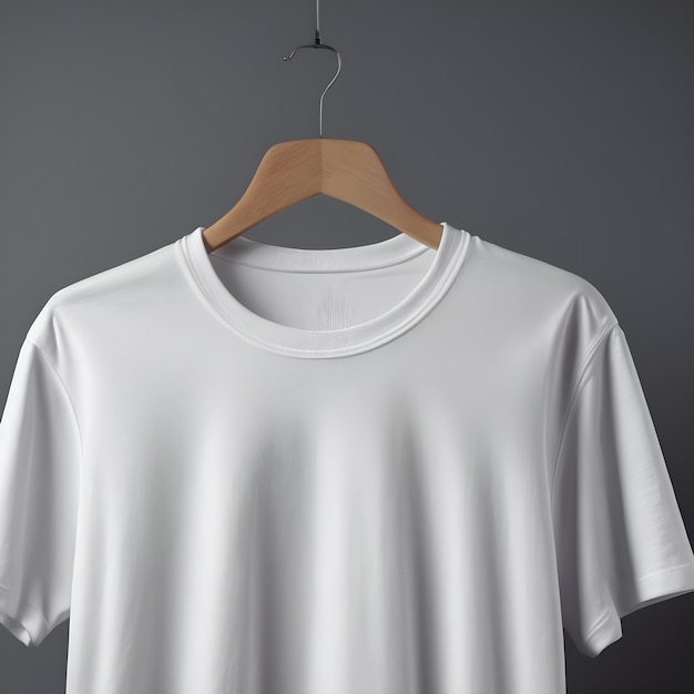 Photo white t shirts with copy space on gray background