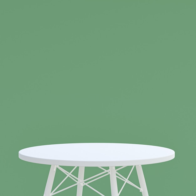 White table or product stand for display product