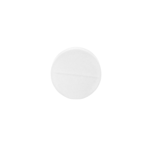 White tablet isolated on white background