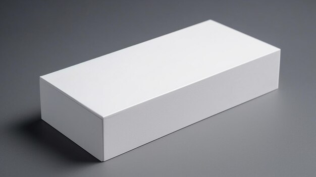 White tall rectangle blank box isolated