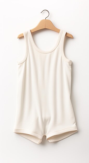 a white tank top on a swinger