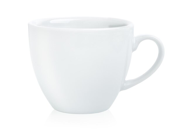 White tea cup isolated on a white background