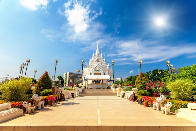 White temple in Thailand.