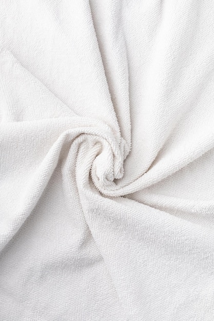 White terry cotton bath towel