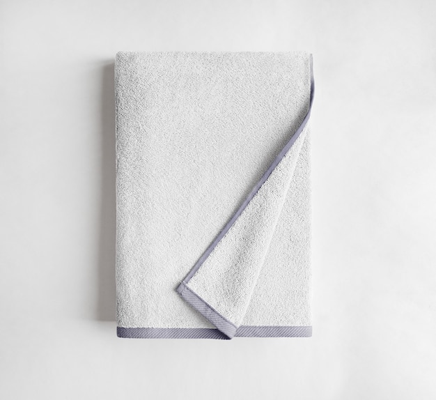 White terry towel top view