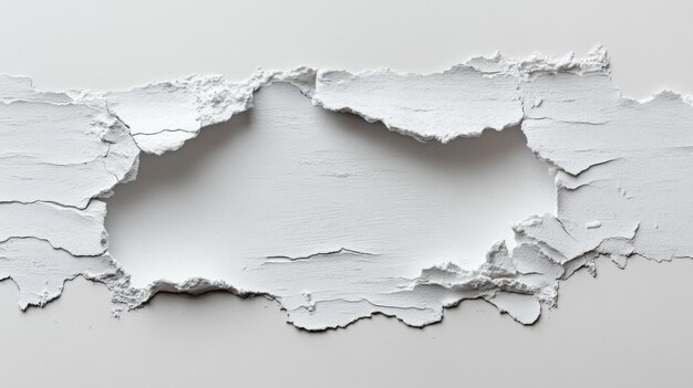 White Textured Background with Torn Paper Edges | Premium AI 