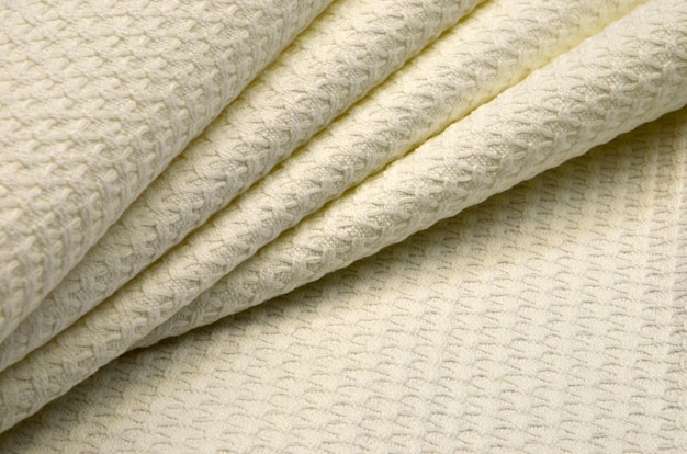 White textured cotton fabric