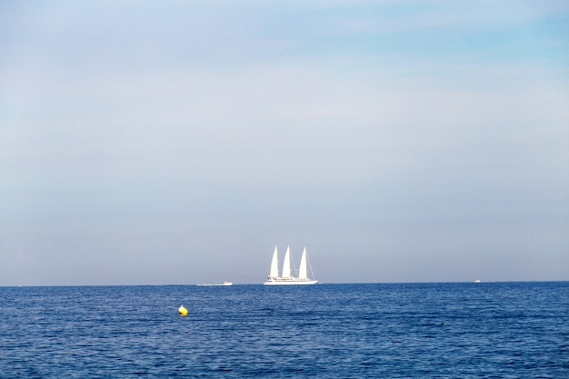 White three masts boat in Nice