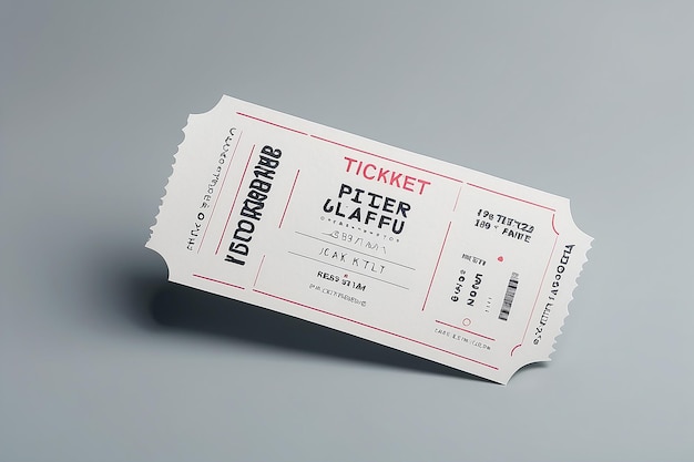 Белый билет, изолированный бумажной текстурой для моделей