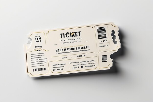 Белый билет, изолированный бумажной текстурой для моделей
