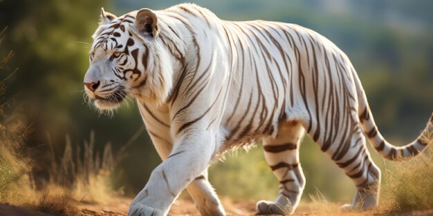 White Tiger Habitat in the Wild Landscape