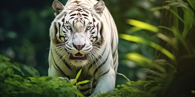 White Tiger in the Heart of Nature