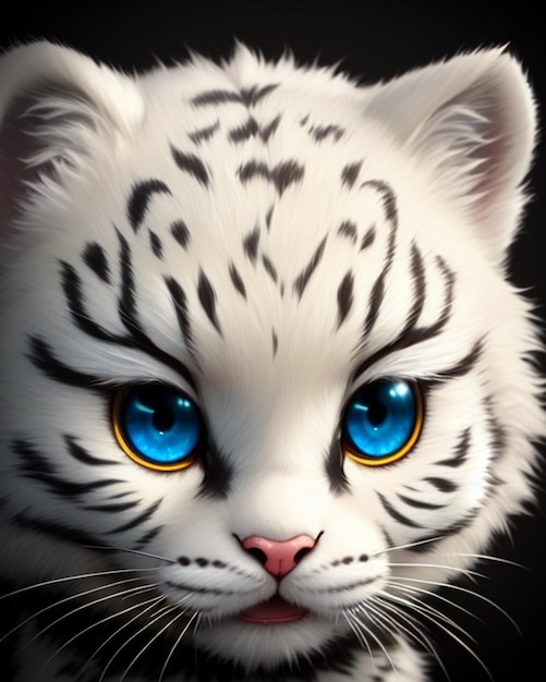 Белый тигр — это тигр с голубыми глазами.