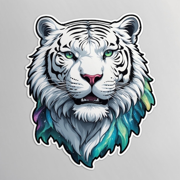 White tiger sticker