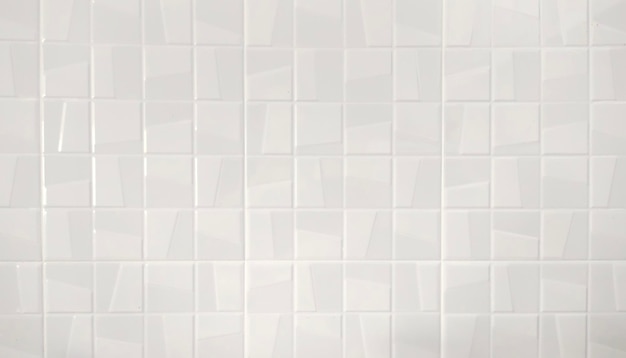 正方形のパターンを持つ白いタイル