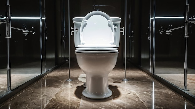 White toilet bowl seat