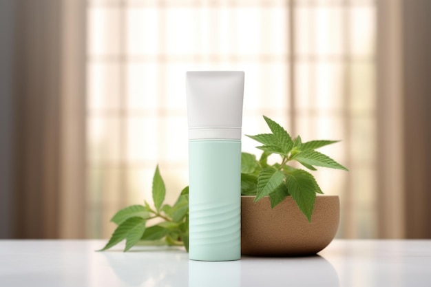 White toothpaste round tube for a mockup AI generated