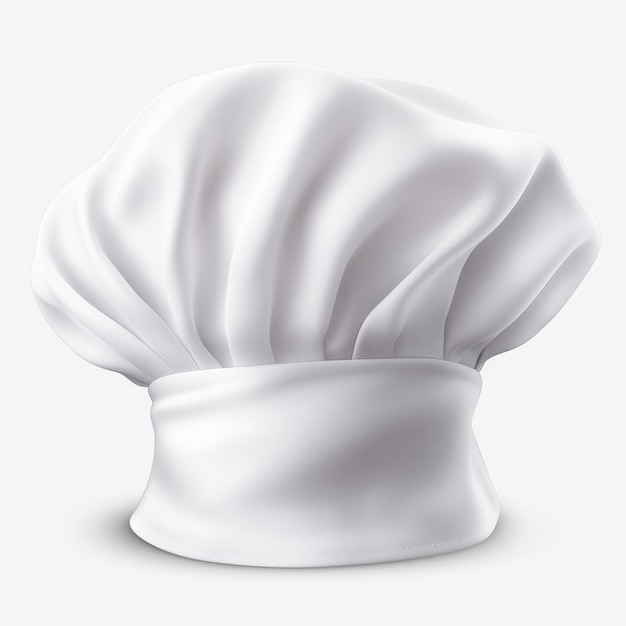 Foto cappello da cuoco bianco a toque per proteggere il copricapo del maestro copertura a cupola bianca trasparente per cuoco o fornaio
