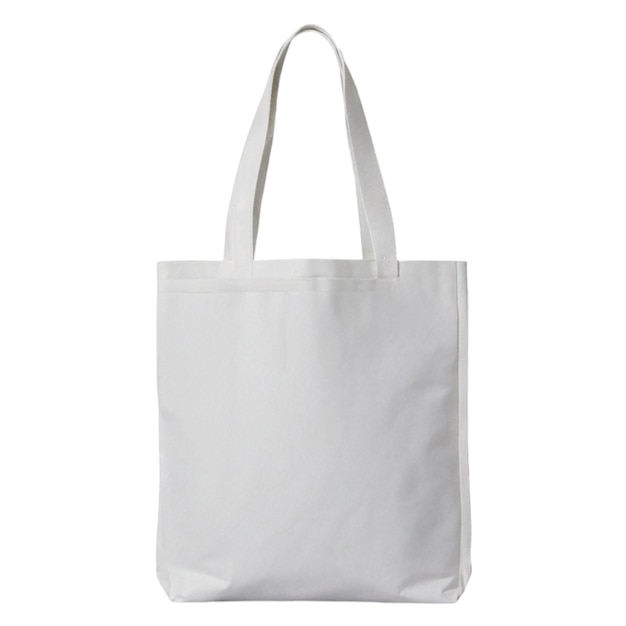 White tote bag isolated pic