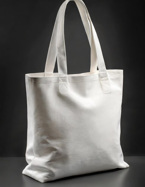 Photo white tote bag isolated