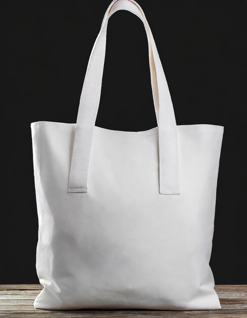 Photo white tote bag isolated