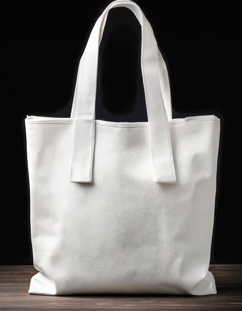 Photo white tote bag isolated