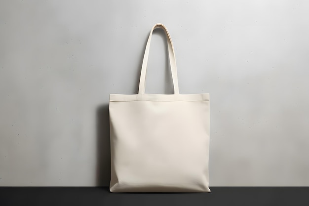 Foto white tote bag mockup op een achtergrond bag mockup sjabloon