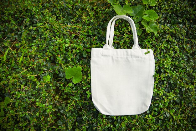 Premium Photo  Plain tote shopping bag save earth go green