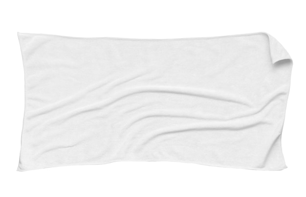 Foto asciugamano bianco isolato bianco