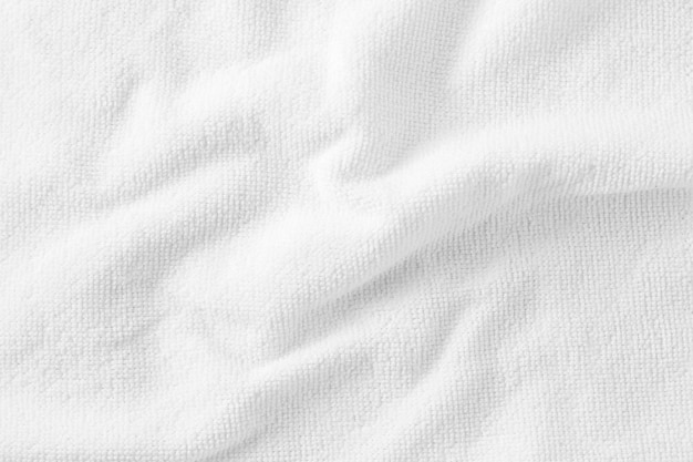 Photo white towel texture on white background