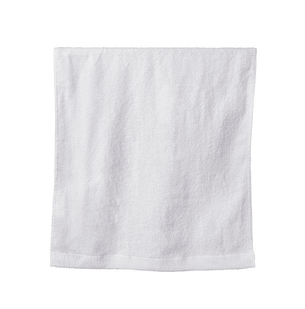 White towel on white background