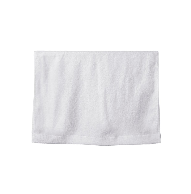 White towel on white background