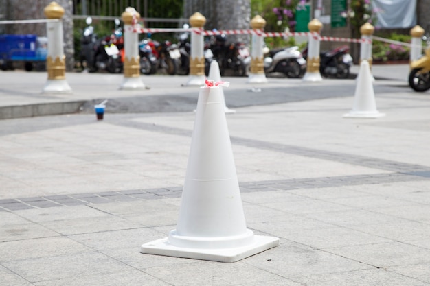 White traffic cone