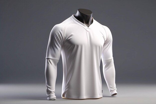 White Training Jersey Front Mock Up Template For Design Print