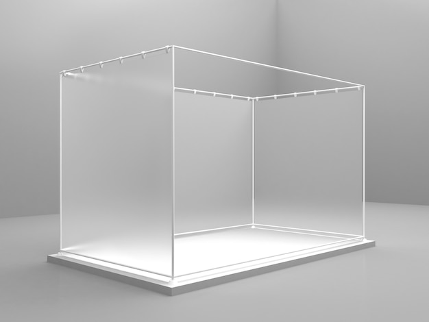 White translucent glass platform