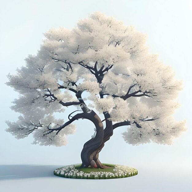 white tree image