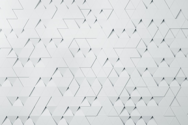 White triangular particles background abstract design Wallpaper concept 3d rendering