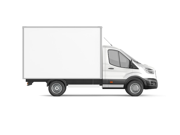 Photo white truck on a white background