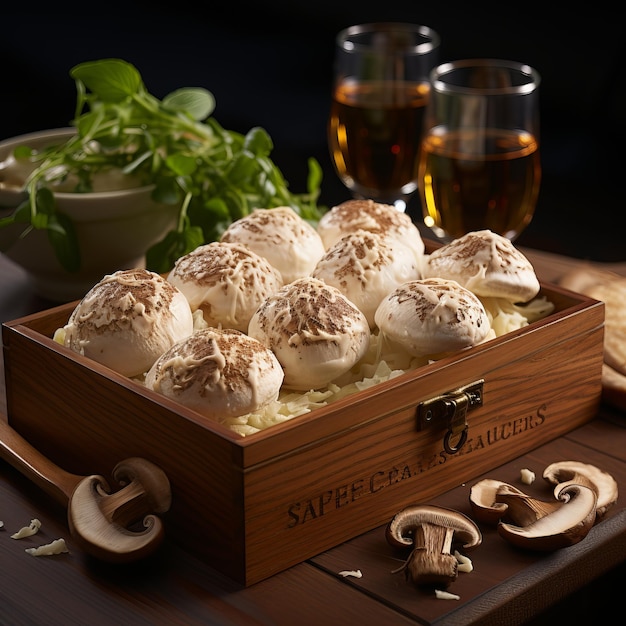 White truffle mushroom a rare delicacy with a nutty flavor an expensive food item Concept Rarely