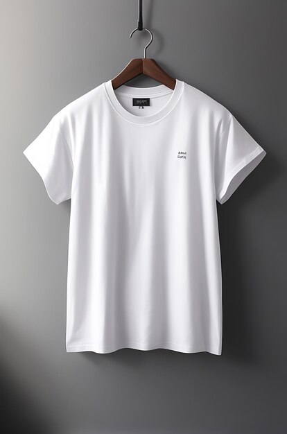 Premium AI Image | white Tshirt design mockup and grey background and ...
