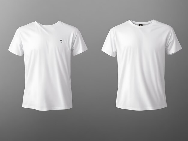 White Tshirt design mockup and grey background or white tshirt mockup