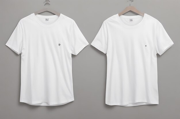 White Tshirt design mockup and grey background and white tshirt mockup