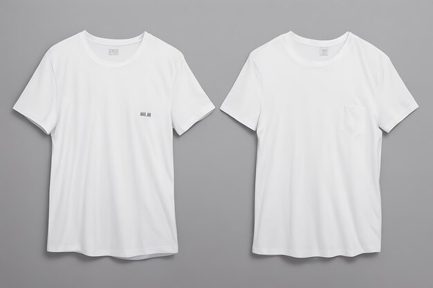 White Tshirt design mockup and grey background and white tshirt mockup