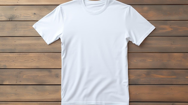 디자인 인쇄를 위한 흰색 티셔츠 앞면 및 뒷면 목업 템플릿 Generative AI