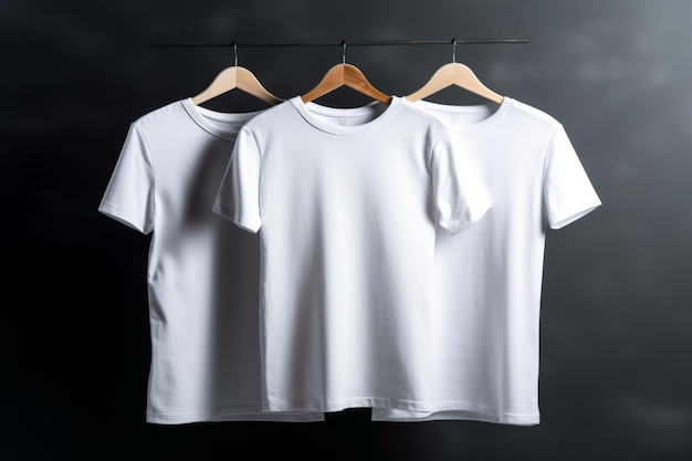 White TShirt front and back Mockup template for design print