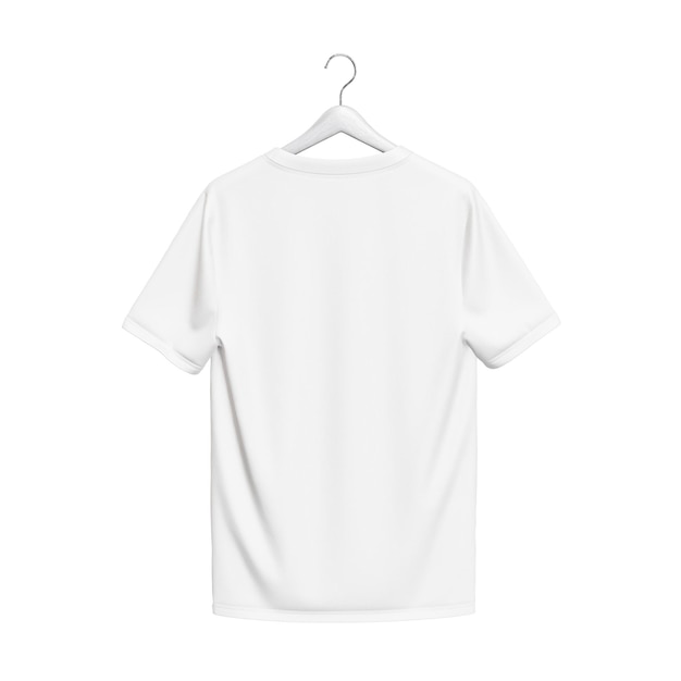 Photo a white tshirt on hanger isolated on a white background