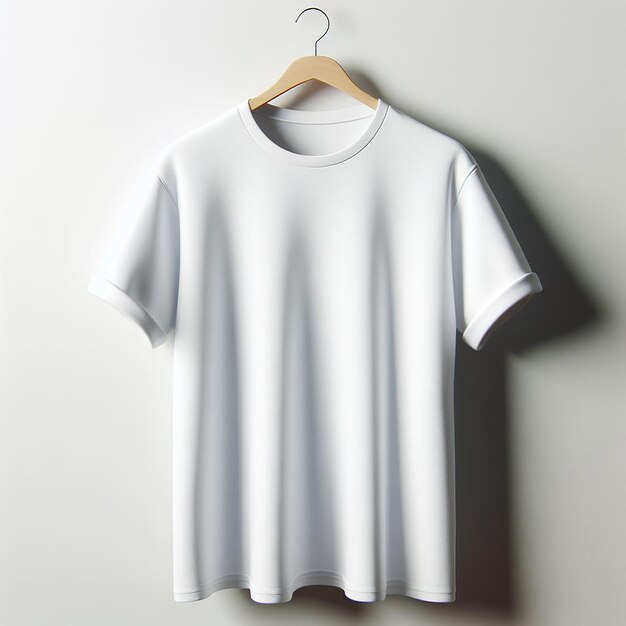 White Tshirt Hanging on the wall for Mockup