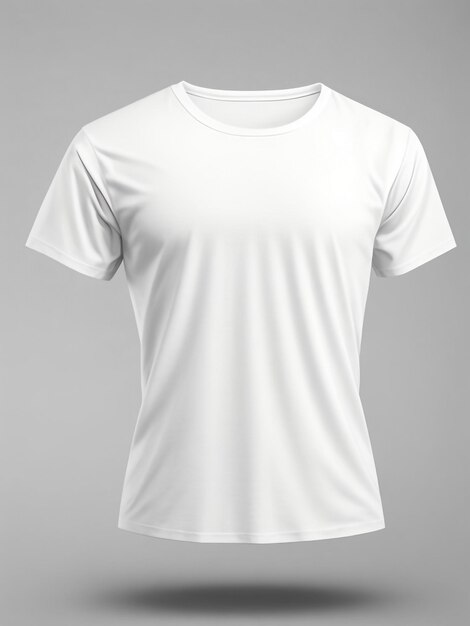 white Tshirt isolated on white background