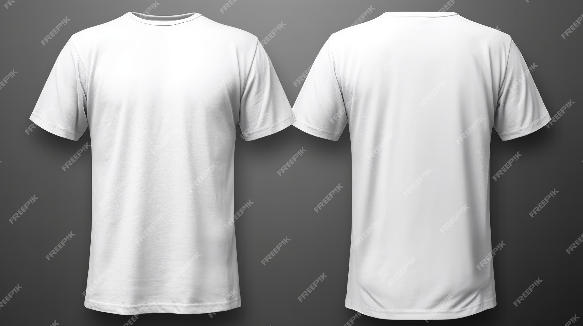 Premium AI Image | White tshirt mockup front and back Generative Ai