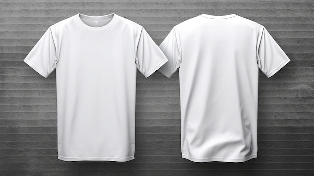 Premium AI Image | White tshirt mockup front and back Generative Ai